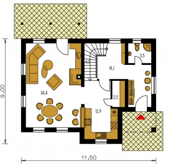 Floor plan of ground floor - PREMIER 192